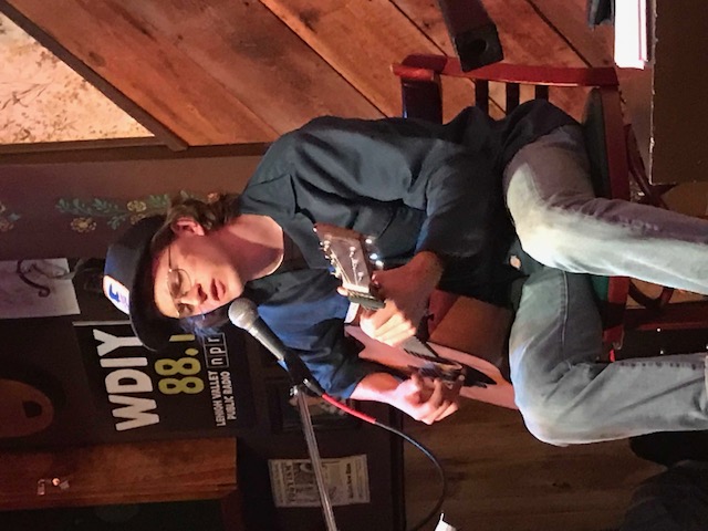 Sam Steffen playing guitar at Godfrey Daniels, Bethlehem, PA, USA, 2016